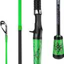 One Bass Fishing Pole 24 Ton Carbon Fiber Casting and Spinning Rods - Two Pieces, SuperPolymer Handle Fishing Rod for Bass Fishing (6'0"Medium-2piece)