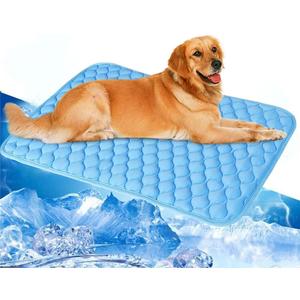 Extra Large Dog Cooling Mat,39.4''*27.6'' Washable Cooling Pet Pad, XL Portable Kennel Puppy Bed for Summer,Non Slip Sleeping Blanket Pet Pads,Washable Non-Toxic Mats 100 * 70cm