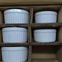 LE TAUCI Ramekins 12 OZ Oven Safe, Ceramic Souffle Dishes for Oven, Custard Cups, Creme Brulee Dishes, Porcelain Large Ramekins, Pudding Ramiken, Dipping Sauces, Set of 6, White
