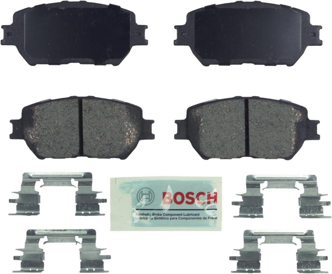 BOSCH BE908H Blue Ceramic Disc Brake Pad Set With Hardware - Compatible With Select Lexus GS300, IS250; Toyota Camry; FRONT