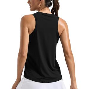 MathCat Women's Loose Fit Workout Tank Top, Racerback Quick Dry Yoga Tennis Shirts, Lightweight Athletic Sleeveless Tops, Large