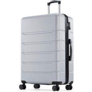 Sweetcrispy 28 Inch Checked Luggage, Suitcase with Spinner Wheels