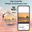 Upgrade custom crystal ball video player display screen, mobile WiFi transmission video electronic screen commemorative gift