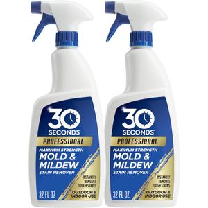 30 SECONDS Pro Mold and Mildew Stain Remover | Scrub Free | Brighter Results Instantly | Ready To Use | 32 Fl. Oz. (2 PACK)