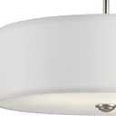 Kichler Shailene 18" Semi Flush Mount Light in Brushed Nickel, 3-Light Round Ceiling Light with Satin Etched White Diffuser, (18" W x 11.25" H), 43692NI, 18.25"