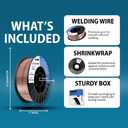 PGN Solid MIG Welding Wire - ER70S-6 .035 Inch - 10 Pound Spool - Mild Steel MIG Wire with Low Splatter and High Levels of Deoxidizers - for All Position Gas Welding
