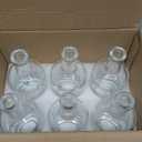 Clear Glass Bottles 12 oz - 375ml [Pack of 6] for Wine Beverages Drinks Oil Vinegar Kombucha Beer Water Soda with Cork Stopper Airtight Lid