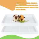 Wenqik 2 Pcs Guinea Pig Cage Liner Corrugated Plastic Cage Liner Base 2 x 4 Panel Size Guinea Pig Cage Bottom for Small Animals Hedgehogs Rabbits Cages Tray, 55 x 27 Inch(White)
