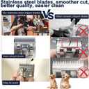10# 1.5mm and 7FC 3.2mm Clipper Blades Pet Grooming Clipper Replacement Blades Detachable Blade Compatible with andis/wahl/Oster Dog Clippers