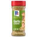 ​​McCormick® Signature Seasonings Garlic & Herb Seasoning, Robust Blend of Onion, Garlic, Black Pepper & Herbs, Shake on Chicken, Pork, Seafood, Pasta & Sauces, Non GMO, Kosher, 4.37 oz (EXP 11/29/27)