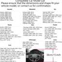 38cm Car Steering Wheel Cover, Universal 15 inch, Microfiber Breathable Ice Silk, Anti-Slip, Odorless, Easy to Install, Blue and White Contrast Design, Cute Cat for Girls, Ladies, Women