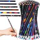 Geyee 36 Pcs Space Pencils Hawaiian Shark Themed Party Favors Assorted Novelty Fun Wood Writing Pencils with Erasers for Birthday Party Teacher Supplies(Space)