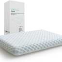 Hcore Ultra Thin Pillow 3.25" Stomach Sleeping, Slim Pillow for Side Back Stomach Sleepers, Gel Infused Memory Foam Pillows with Two-SidedPillow - CertiPUR-US - Standard (White-1pc)