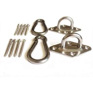 MHMYDZ 1000 lb Capacity Heavy Duty Hammock Hanging Kit Ultra Durable Hooks Carabiners for Hammock Stand Hammocks Swing Chair, Multiple Indoor Outdoor Suspension Ceiling Hooks