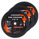 COMOWARE 7-1/4 Circular Saw Blade 3 PCS, 140T Table Saw Blade, 5/8" Arbor, ATB Circular Saw Blade, Anti-Vibration, Teflon Anti-Stick, Miter Saws Blades for Wood, Laminate, Plywood & Hardwoods