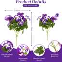 FULLMUSIC Autumn Artificial Flowers for Outdoors, UV Resistant Fake Morning Glory, Look Real Faux Silk Plants for Front Door Garden Porch Planter