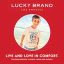 Lucky Brand Boys' Short Sleeve Graphic Crew Neck T-Shirt, Soft, Comfortable, Relaxed Fit (Green)