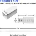 24-Inch Towel Bar Replacement Rod Spring End Wall Mount Replacement Towel Bar for Bathroom and Kitchen Towel Storage