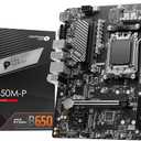 MSI PRO B650M-P V1 Motherboard, Micro-ATX - Supports AMD Ryzen 9000/8000 / 7000 Series Processors, AM5 - DDR5 Memory Boost 6000+MHz/OC, 1 x PCIe 4.0 x16, 2 x M.2 Gen4, 2.5G LAN