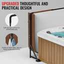 Upgraded Spa Cover Lifter Hot Tub Cover Lifter Under Mount Adjustable Height and Width Hot Tub Lid Lifter Removal System Fit for Most Spa Hot Tub