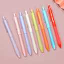 WRITECH Retractable Gel Ink Pens: Fine Point 0.7mm Assorted Color Soft Grip 8ct No Bleed & Smear Extra Smooth Writing Bullet Tip Colored Pen Set for Journaling Coloring
