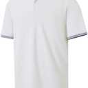 Men's Pique Polo Shirts Long Sleeve Cotton Blend Tipped Casual Collared Polo Shirts Business Classic Fit, 3XL