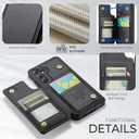 MRRSIWEI for Samsung Galaxy S25 Wallet Case with Card Holder,[Magnetic Clasp Folio Cover] with Kickstand Shockproof Women Men Case Cover for Samsung S25.Clasp Black