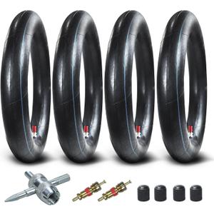 80/100-12 2.75/3.00-12 Inner Tube for 110cc 125cc CRF50 CRF70 XR70 CRF110 KLX110 TTR90 TTR110 PW80 RM60 RM65 DRZ110 TaoTao DB14 SSR Apollo Coolster Dirt Pit Bike Motorcycle Heavy Duty 4 Pack