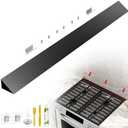 30" Slide-in Range Rear Filler Kit W10113901A, Stove Gap Universal Triangular Filler Strip, Top Trim Kit Between Stove and Wall for Whirlpool & Most Brand, Durable Aluminum Black