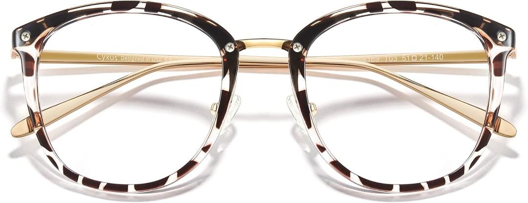 Cyxus Blue Light Glasses for Woman, Stylish Cat Eye Blue Light Blocking Computer Glasses for Working, Laptop and Screen Use