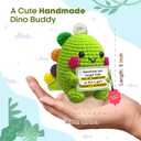 GOSSBY Handmade Positive Dinosaur Crochet - Inspirational Gift for Women - Sometimes You Forget You're Roarsome - Christmas, Birthday, Appreciation Thank You Gift for Coworker, Sister, Friend, Teacher