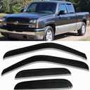 Side Car Window Visors Window Shade Vent Deflectors for 99-06 Chevrolet Silverado & GMC Sierra 1500 2500 3500 2500HD Rain Guards, 07 Silverado & Sierra 1500 3500 2500HD, with Extended Cab 94044 4-pc