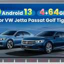 [4+64G] Android 13 Car Stereo for Volkswagen VW Passat/Golf/Jetta/Tiguan Support Wireless Carplay&Android Auto, 9 inch IPS Touchscreen VW Radio with GPS, WiFi, FM Radio+AHD Backup Camera+MIC