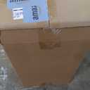 Flash Furniture Greenwich Series Brown LeatherSoft Upholstered Panel Back Mid-Century Parsons Dining Chair (Set of 1)