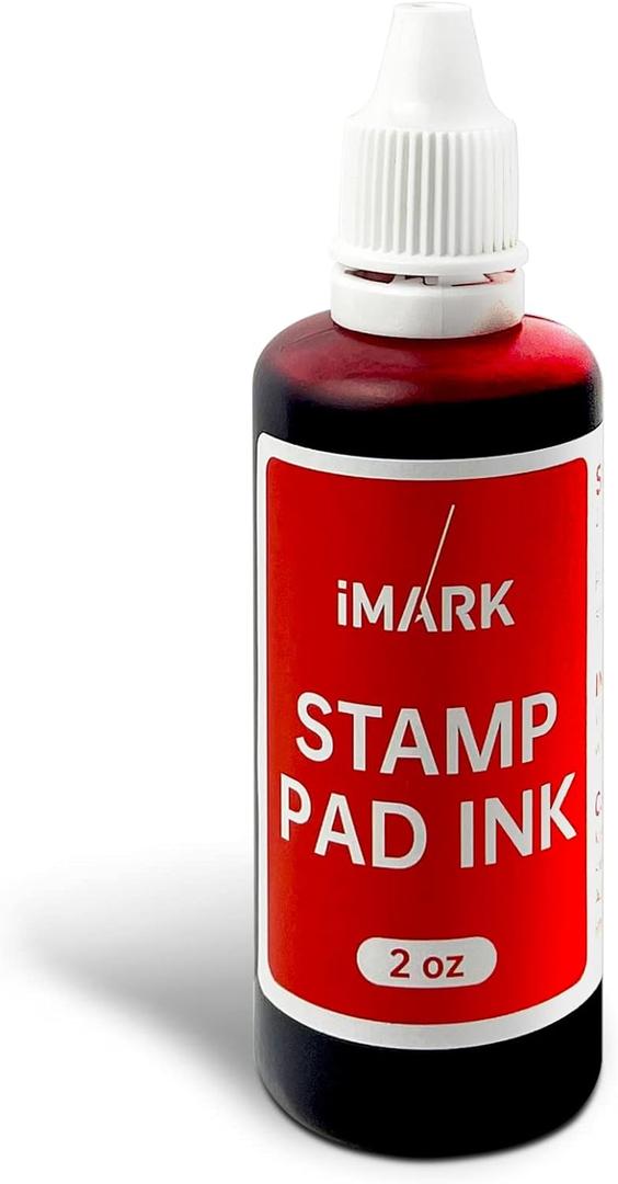 iMARK Premium Refill Ink for Self-Inking Stamps, Daters and Stamp Pads (2 oz, Red)