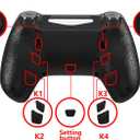 eXtremeRate Black Decade Tournament Controller (DTC) Upgrade Kit for PS4 Slim Pro Controller JDM-040 050 055, Upgrade Board & Ergonomic Shell & Back Buttons & Trigger Stops - NO Controller