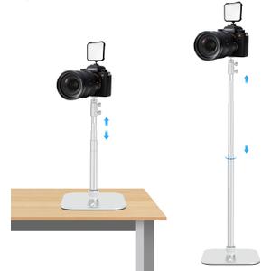 ailight 2-in-1 Projector Stand from 12.6" to 53.1", Floor and Table Projector Mount with 90 Tilt & 360 Rotate Height Adjustable Desk Tripod Stand Compatible with Camera, Microphone, Webcam, Lights