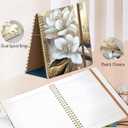 Spiral Journal Notebook, A5 Cute Notebooks for Women Men, College Ruled Hardcover Notebook for Work & Note Taking, 60 Pages Double-Wire Journals for Writing, Cute Glitter Flowers
