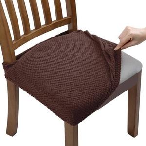 Dining Room Chair Seat Covers，Kitchen Chair Seat Cushions，Seat Covers for Dining Room Chairs Set of 6 pieces Dark Brown, Pattern May Vary