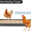 DQITJ 4 Pack Chicken Large Capacity Feeder Plastic Feed Trough Bucket Hanging Food Dispenser for Chicken Duck Pigeon Bird Livestock Poultry (23.6": Black)