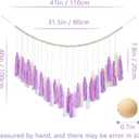 Boho Macrame Wall Hanging,Large Purple Cotton Tassel Garland,Colorful Birthday Decor,Party Backdrop Christmas Decor for Bedroom,Nursery,Play Room,Baby Shower,Girls Room Decor