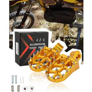 MX650 Foot Pegs Pedal Aluminum Footpegs Rest for MX650/500/350, SX500 Electric Dirt Rocket Bike, GILD GOLD