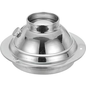 PATIKIL 6 Inch Adjustable Air Vent Stainless Steel Round Soffit Vent Air Ventilation Outlet Hood Ducting Hose Wall Ceiling Cover for Bathroom Kitchen Office