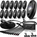R1 Pure White Rock Lights Kit with Switch Wire Harness 12PCS Super Bright LED Rock Lights White for Offroad Trucks ATV UTV SUV High Power Underglow Under Body Light Waterproof Shockproof