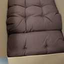 Marsui 4 Pcs Outdoor Indoor High Back Chair Cushions Patio Furniture Tufted Pillow with Ties Water-Resistant Replacement Outdoor Rocking Chair Cushions, 42 x 21 Inches (Dark Brown,Solid Color)