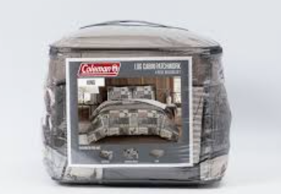 Coleman Bedding Comforter Set King - 4 pack Log Cabin Patchwork