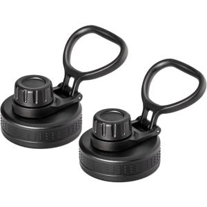 Replacement Spout Lid for Hydro Flask Wide Mouth Bottles (12/16/18/22/32/40/64oz)  2.28" Leak-Proof Sports Cap Accessory, Secure Fit (Black 2 pack)