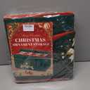 Christmas Ornament Storage Box Fits 128-3'' Holiday Ornaments Christmas Ornament Organizer Storage Box Christmas Decorations with Dividers (Green)