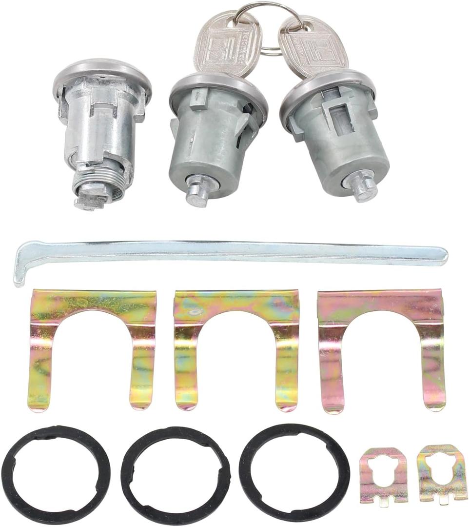 ApplianPar Door Lock Cylinder Set for Biscayne Camaro Caprice Chevelle Impala Malibu Nova Skylark Special Cutlass Bonneville Catalina Grand Am Grand Prix GTO Lemans Parisienne Tempest
