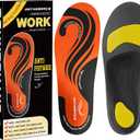 Work Orthotic Insoles for All Day Comfort, Anti Fatigue High Arch Support Shoe Inserts Men Women for Relieve Foot Pain, Plantar Fasciitis, Work Boot Insoles for Standing All Day-L (L(Men's 9.5-10.5/ Women's 10.5-11.5)--290mm, Orange (Weight Under 200 Lbs))